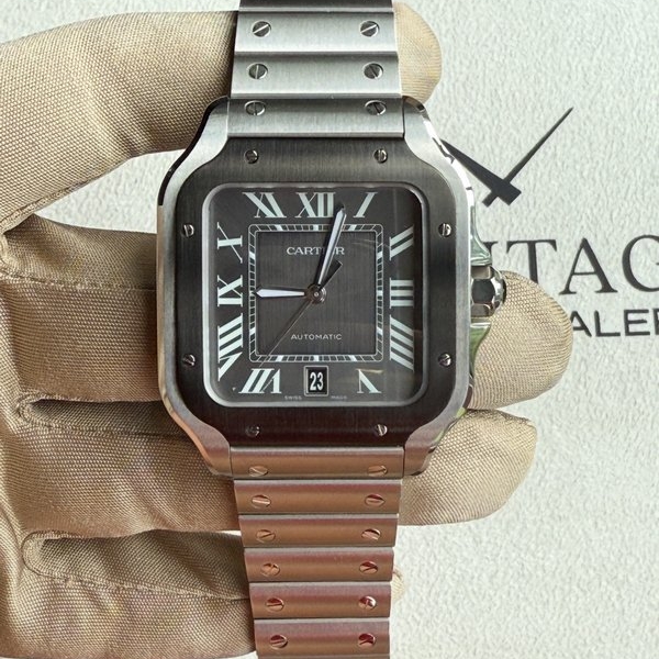 Cartier Santos Watch Large Model ADLC Gray Dial