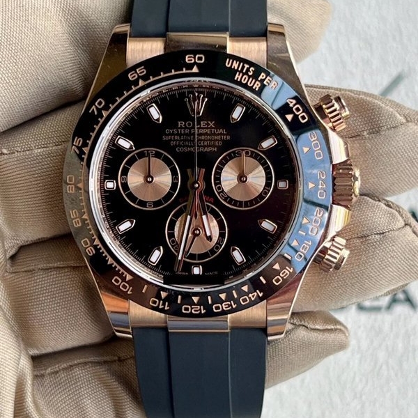 Rolex Rose Gold Daytona on Oysterflex