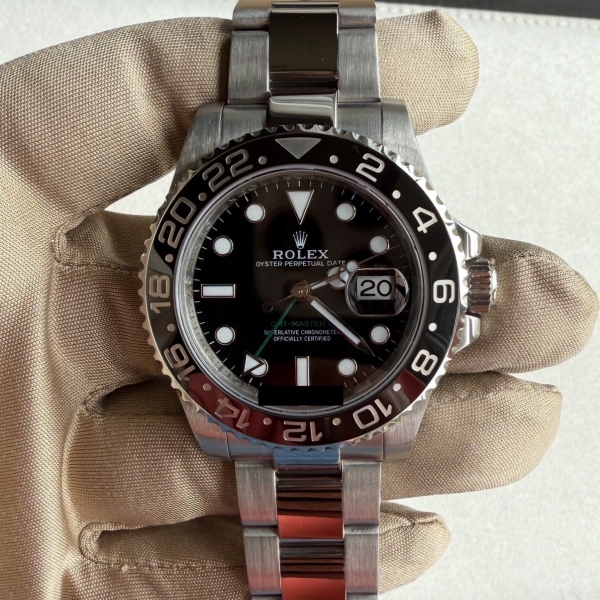Rolex GMT Master II Black Dial Black Bezel